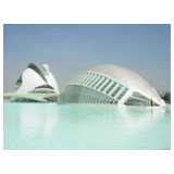 Hemispheric und Palau de les Arts Reina Sofía, Santiago Calatrava, Valencia, spanien, Baustil