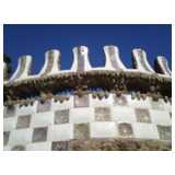 Teil eines Parkgebäudes, Antoni Gaudi, Barcelona, spanien, Gaudi, Barcelona, Park Güell