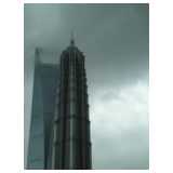 World Financial Center, Kohn Pedersen Fox, Shanghai, china, Shanghai- Impressionen im Regen