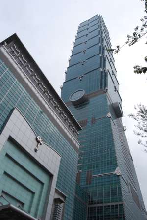 Taipeh 101 - Taipeh Financial Center, C.Y. Lee & Partners, Taipeh, Taiwan, highrise,Hochhaus,türkis,asiatisch