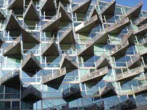 VM Houses, BIG - Bjarke Ingels Group, Kopenhagen, Dänemark, M-House,Balkonseite