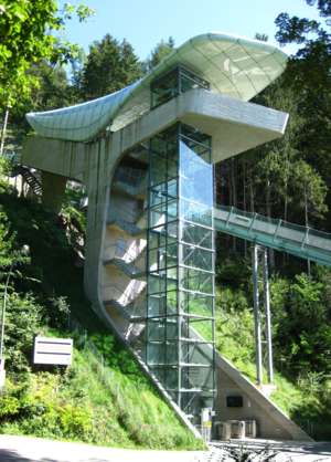 Hungerburgbahn Station Alpenzoo, Zaha Hadid, Innsbruck, oesterreich, Außenansicht Station Alpenzoo Hungerburgbahn