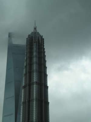 World Financial Center, Kohn Pedersen Fox, Shanghai, china, Shanghai- Impressionen im Regen