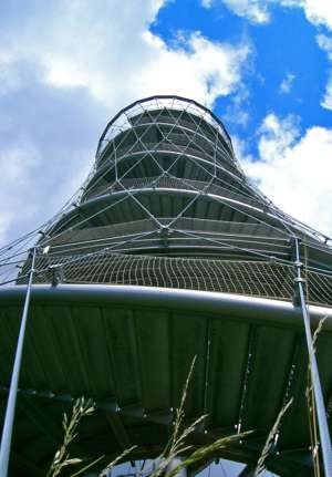 Killesbergturm, Jörg Schlaich, Stuttgart, Deutschland, Seilkonstruktion,Spirale