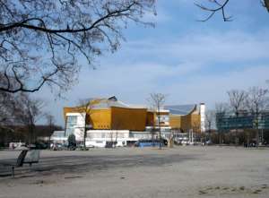 Berliner Philharmonie, Hans Scharoun , Berlin, deutschland, Aluminiumplatten, Fassade, Gesamtansicht