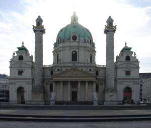 Wiener Karlskirche, Fischer von Erlach, Wien, Österreich, Barock