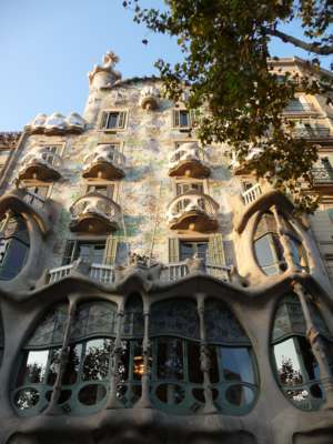 Casa Batlló, Antonio Gaudi, Barcelona, Spanien, Modernisme,Beton,Eisen,Keramik