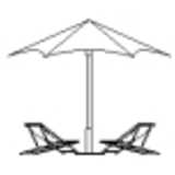 Parasol with deck chairs 1