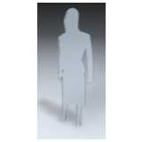 Woman as acrylic glass outline-figure