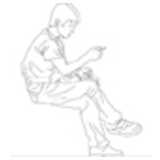 Man sitting and reading