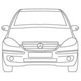 PKW - Frontalansicht Mercedes