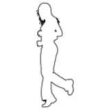 2D woman running