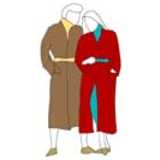 Man and woman with bathrobe