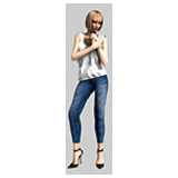 Frau mit Jeans 3D