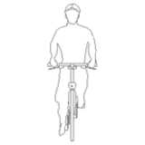 cyclist front elevation