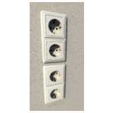Double electrical socket DIN 49440-441
