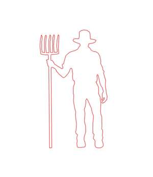 Farmer with a fork
