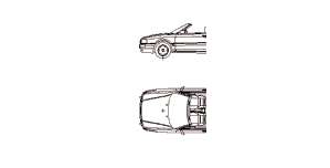Audi Convertible, car, 2D top and side elevation