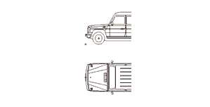 Mercedes Geländewagen, 2D Auto, Ansicht und Grundriß
