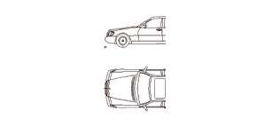 Mercedes S 600, 2D Auto, Ansicht und Grundriß