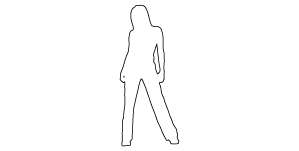 2D Woman, standing
