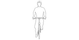 cyclist front elevation