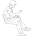 CAD Library: Man sitting and reading