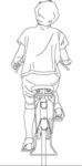 CAD Library: Person on a bike, rear view