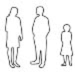 CAD Bibliotheken: Mann, Frau und Kind (2D)