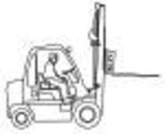 CAD Library: forklift, forklift  truck, side view