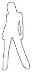 CAD Library: 2D Woman, standing