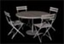 CAD Library: beer garden table-chair set