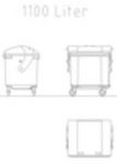 CAD Library: Recycling Bin, 1100 liters