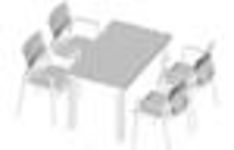 CAD Bibliotheken: Tisch mit vier Stühlen 3D