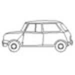 CAD Library: MiniCooper Car, side elevation