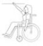 CAD Bibliotheken: Frau im Rollstuhl, Ansicht seitlich,