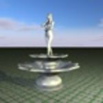 CAD Library: Fountain with statue