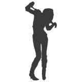 woman, posing, silhouette