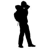 man with camera, silhouette