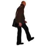 man, walking, bag