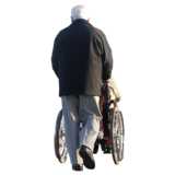 Old man with wheelchair