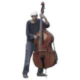 musician, double bass, playing