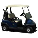 golf car, blue