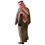 Arab, standing, dark robe
