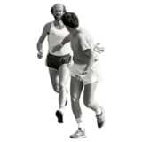 2 relay runners, handover