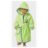 toddler with dressing gown, standing