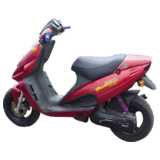 motor scooter, red