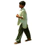 child from Pakistan, walking