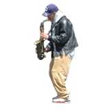 street musician, saxophone