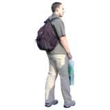 man, standing, rucksack